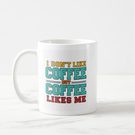 Lustige Kaffeetypografie-Design Kaffeetasse (Links)