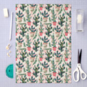 lustige Kakteen, bunte Weihnachtsbeleuchtung, Gesc Seidenpapier (Handwerk)