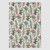 lustige Kakteen, bunte Weihnachtsbeleuchtung, Gesc Seidenpapier (Vorderseite)