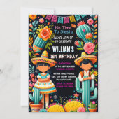 lustige Kaktus niedlich bis tako ersten fiesta 1.  Einladung (Vorderseite)