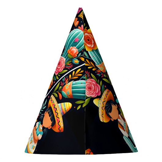 lustige Kaktus niedlich bis tako ersten fiesta 1. Partyhütchen (Rückseite)