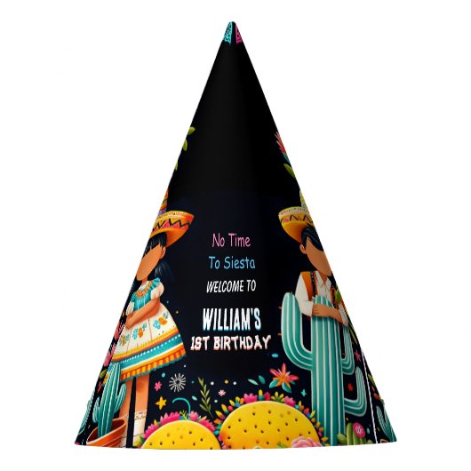 lustige Kaktus niedlich bis tako ersten fiesta 1.  Partyhütchen (Vorderseite)