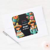 lustige Kaktus niedlich bis tako ersten fiesta 1. Quadratischer Aufkleber (Umschlag)