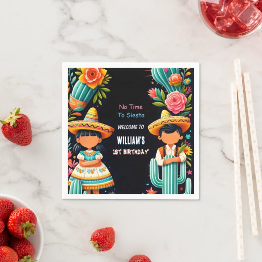 lustige Kaktus niedlich bis tako ersten fiesta 1.  Serviette (Beispiel)