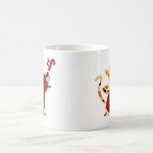Lustige Kaliko-Katze, die Cello-Kunst-Cartoon Kaffeetasse (Mittel)