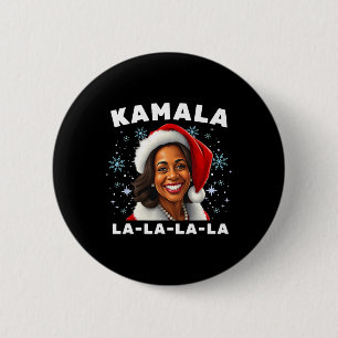 Lustige Kamala Harris 2024 Weihnachten Komma La Mä Button