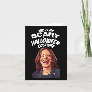 Lustige Kamala Harris Gruseliger Halloween-Gag Prä Karte