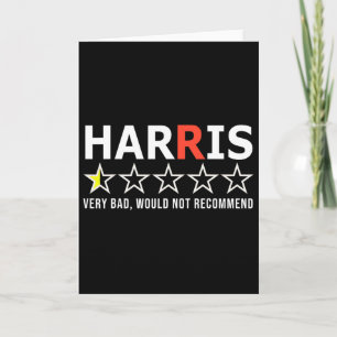 Lustige Kamala Harris Sehr D Würde Nicht Empfehlen Karte
