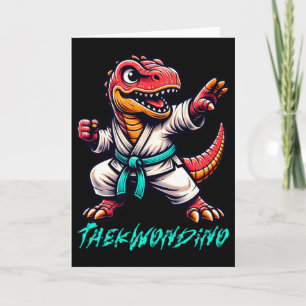 Lustige Kampfsportarten Karate Taekwondo Dino Tier Karte