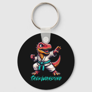 Lustige Kampfsportarten Karate Taekwondo Dino Tier Schlüsselanhänger