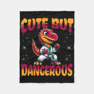 Lustige Kampfsportarten Karate Taekwondo Dinosauri Fleecedecke