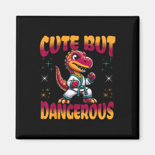 Lustige Kampfsportarten Karate Taekwondo Dinosauri Magnet