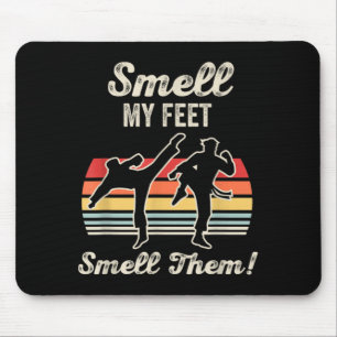 Lustige Kampfsportarten Retro-Sonnenuntergang Kara Mousepad
