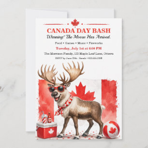Lustige kanadische Elch Canada Day Party BBQ  Einladung