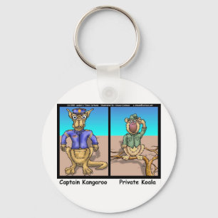 Lustige Kängurus & Koalas Lustige Cartoon Geschenk Schlüsselanhänger