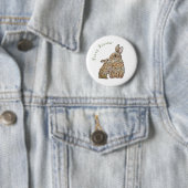 Lustige Kaninchen. Bleistiftzeichnung Button (Beispiel)