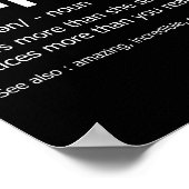Lustige Kaplan-Definition Geschenk für neue Kaplan Poster (Ecke)