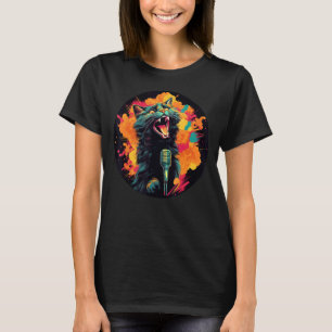 Lustige Karaoke-Katze Miau für Songwriter und Katz T-Shirt