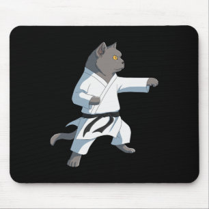 Lustige Karate Britisch Kurzhaar Katze Mousepad