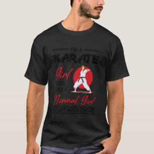 Lustige Karate Mädchen Kampfsporttraining T-Shirt