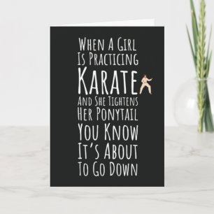 Lustige Karate Mädchen Karten Für Sie Frauen Marti