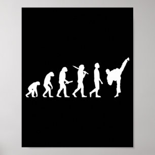 Lustige Karate Taekwondo Evolution - Karateka Poster