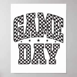 Lustige karierte Spieltags-Fußball-Geschenke Schwa Poster