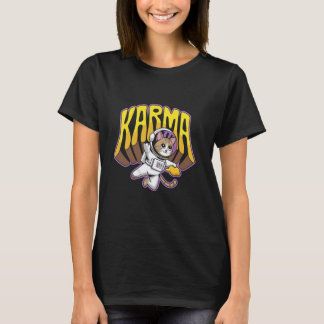 Lustige Karma-Katze-Astronaut Weltraum-Abenteuer K T-Shirt