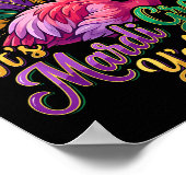 Lustige Karneval Party Geschenkidee Flamingo Mardi Poster (Ecke)