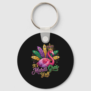 Lustige Karneval Party Geschenkidee Flamingo Mardi Schlüsselanhänger