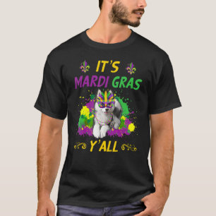 Lustige Karnevalsparty-Idee Husky Hund Mardi Gras T-Shirt