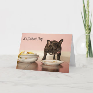 Lustige Karte der französische Bulldoggen-Mutter
