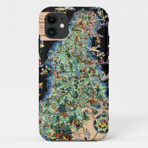 Lustige Karte der Halbinsel von San Francisco Case-Mate iPhone Hülle