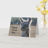 Lustige Karte der Lama-Mutter Tages (Gelbe Blume)