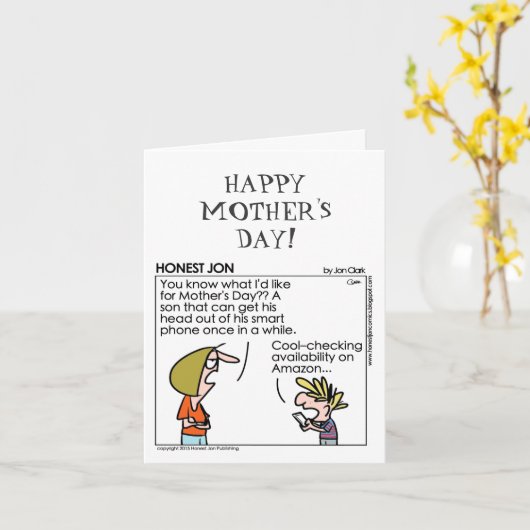 Lustige Karte der Mutter Tages (Gelbe Blume)