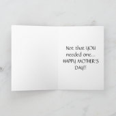 Lustige Karte der Mutter Tages (Innenseite)