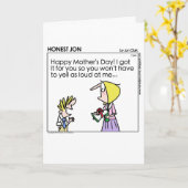 Lustige Karte der Mutter Tages (Gelbe Blume)