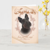 Lustige Karte der Scottie-Mutter Tages (Gelbe Blume)