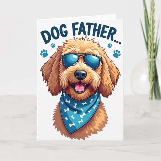 Lustige Karte für Hundepapi (Vorderseite)