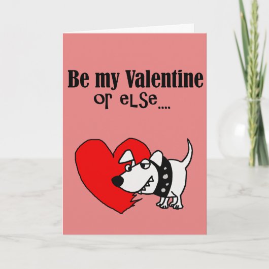 Lustige Karte HundeCartoonvalentines Tages (Vorderseite)