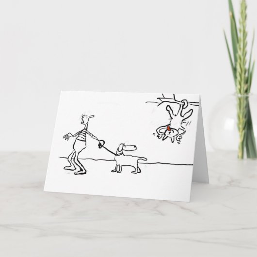 lustige Karte mit Tieren (Vorderseite)