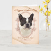 Lustige Karte Mutter Bostons Terrier Tages (Gelbe Blume)