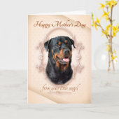 Lustige Karte Rottie Mutter Tages (Gelbe Blume)