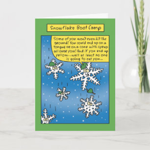Lustige Karte Schneeflocke-Boot Camps