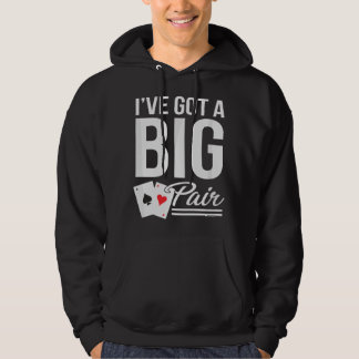 Lustige Kartenspieler Ich habe ein großes Paar Pok Hoodie