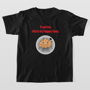 Lustige Kartoffel Glückliches Gesicht T-Shirt