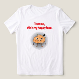 Lustige Kartoffel mit glücklichem Gesicht Tri-Blend Shirt