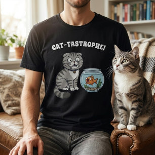 Lustige Katastrophe Kitten Fischglas Wortspiel Sch T-Shirt
