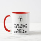 Lustige katholische Beichte Tasse (Links)