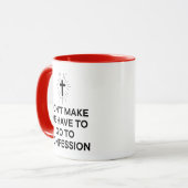 Lustige katholische Beichte Tasse (Vorderseite Links)
